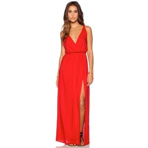 Blue Life High Tide Maxi Dress High Slit V-Neck Red Hot Plunging Planet Blue XS